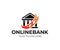 Online banking, logo design. Bank, internet banking, finance and financial, vector design