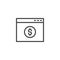 Online banking outline icon