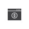 Online banking vector icon