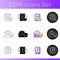 Online behavior monitoring icons set