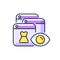 Online behavioral tracking purple RGB color icon
