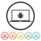 Online Blackmail Concept icons set - Illustration