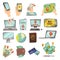 Online Booking Service Icons Set