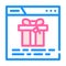 online buying gift color icon vector illustration