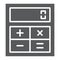 Online calculator glyph icon, finance and banking