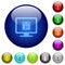 Online calendar color glass buttons