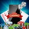 Online Casino Banner Vector. Realistic Smart Phone. Explosion Bright Chips, Playing Dice, Dollar Banknotes. Winner