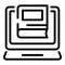 Online catalog icon, outline style