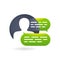 Online chat help and technical support icon