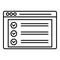Online checklist icon, outline style