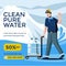 Online Clean Pure Water Poster Design Template