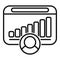 Online client graph icon outline vector. Trade stock