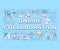 Online collaboration word concepts banner