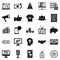 Online commercial icons set, simple style