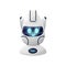 Online consultant chat bot funny robot assistant