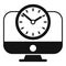 Online contract duration icon simple vector. Meeting online