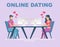 Online Dating Banner with People Having Relation