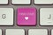 Online dating. Button with words Find Love on computer keyboard, top view