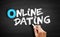 Online Dating text on blackboard