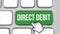 Online direct debit concept