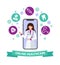 Online doctor concept. Medicine mobile phone app.