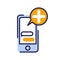 Online doctor consultation, mobile service flat illustration