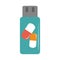 Online doctor flash drive medicine pharmacy care flat style icon