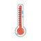 Online doctor thermometer temperature testing care flat style icon