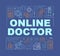 Online doctor word concepts banner