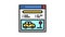 online driving school lesson color icon animation