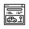 online driving school lesson line icon vector illustration