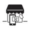 Online E-commerce icon set, smartphone, cart, shop. Vector illustrator