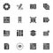 Online editorial design vector icons set