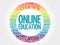 Online Education circle word cloud