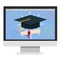 Online education concept. Digital training and distance