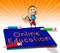 Online Education Displays Web Site 3d Illustration