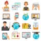 Online Education Icon Set