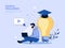 Online education illustration concept vector