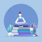 Online education, self learning concept vector illustration