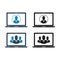 Online Engineering Servicing Help Icon Set.