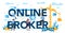 Online financial broker typographic header concept. Income, investment