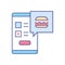 Online food ordering - modern line design style icon