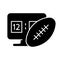 Online football games black glyph icon