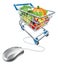 Online grocery shopping concept