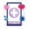 Online health, smartphone application support diagnostic covid 19 pandemic