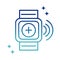 Online health, wearable technology activity tracker medical covid 19 pandemic gradient line icon