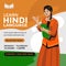 Online Hindi Language Course Webinar Poster Design