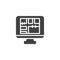 Online house planning vector icon