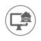 Online house real state gray vector icon