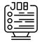 Online job icon outline vector. Video interview
